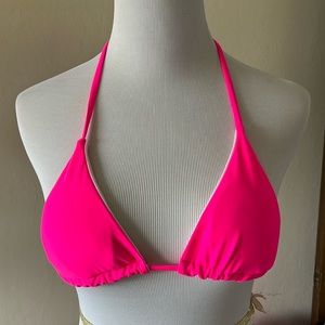 Hot pink bikini top. Size medium